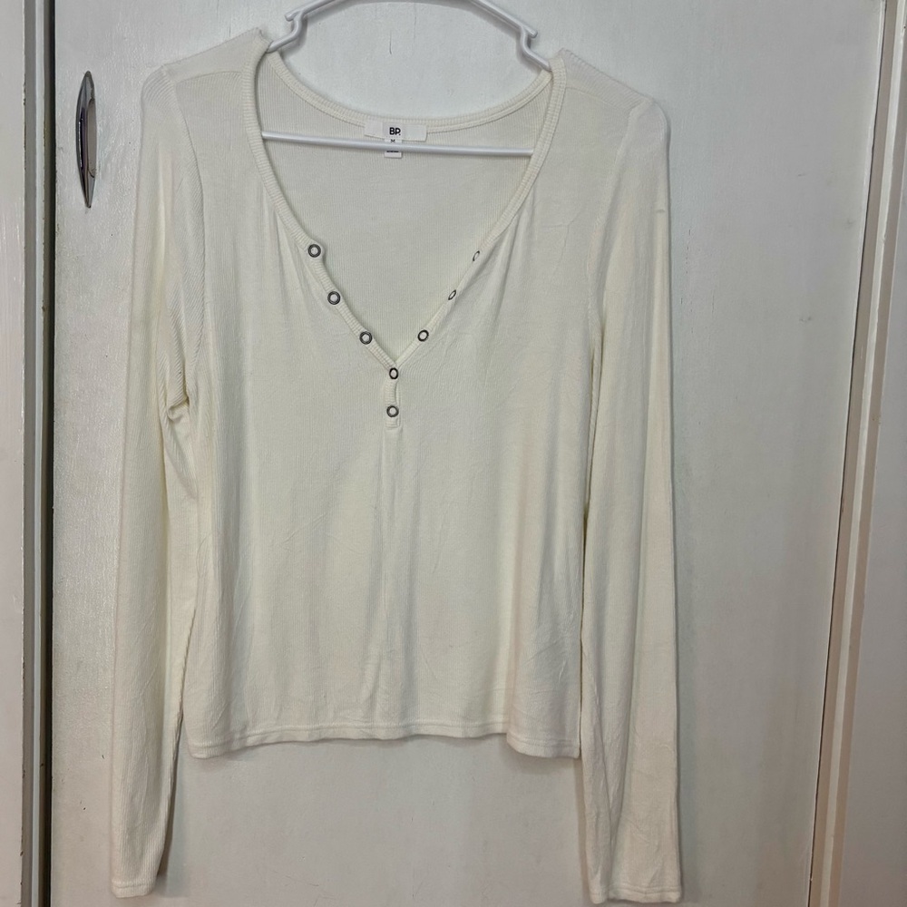 BP Ivory Women's Long Sleeve Rib
Henley